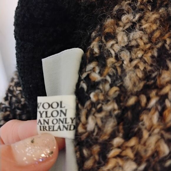 Weave of the Irish vintage retro 90% wool knit sweater jacket made in Ireland Sm - Picture 7 of 9